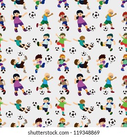 seamless soccer player pattern