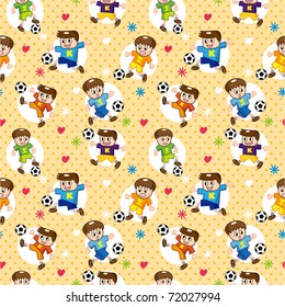 seamless soccer player pattern