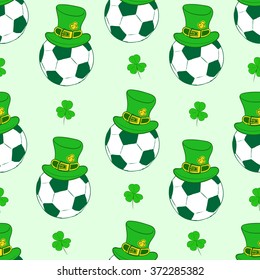 Seamless soccerballs in hats