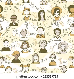 Seamless Social Network Vector Illustration