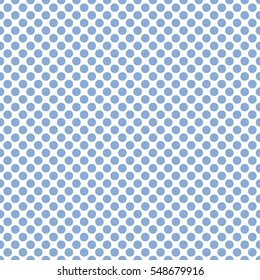 Seamless soft blue polka dots pattern texture background