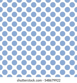 Seamless soft blue polka dots pattern texture background