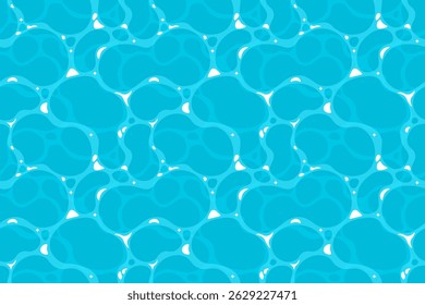 Seamless Soft Geometric Water Pattern. Ideal for summer themes, fabric prints, digital backdrops, kids' products, spa branding, and more.