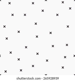 Seamless soft minimalistic geometric pattern with random cross