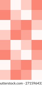 Patrón cuadrado de jengibre rosa pastel suave sin costuras en una repetición de Vertical. Fondo de Vector plano que transmite calidez y dulzura para la decoración de los niños, temas de San Valentín, tela y Fondo de pantalla.
