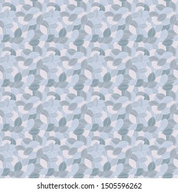 Seamless soft tones leaf autumn pattern doodle. Tempate for design fabric, backgrounds, wrapping paper, package, covers