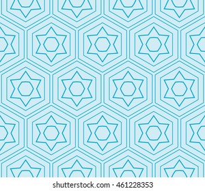 seamless sophisticated geometric pattern based on repetitive simple forms. vector illustration. for interior design, backgrounds, card, textile industry. blue coloring