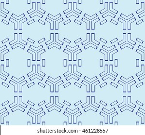 seamless sophisticated geometric pattern based on repetitive simple forms. vector illustration. for interior design, backgrounds, card, textile industry. blue coloring