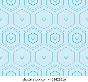 seamless sophisticated geometric pattern based on repetitive simple forms. vector illustration. for interior design, backgrounds, card, textile industry. blue coloring