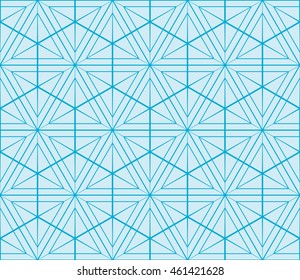 seamless sophisticated geometric pattern based on repetitive simple forms. vector illustration. for interior design, backgrounds, card, textile industry. blue coloring