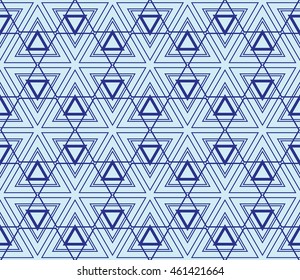 seamless sophisticated geometric pattern based on repetitive simple forms. vector illustration. for interior design, backgrounds, card, textile industry. blue coloring