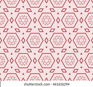 seamless sophisticated geometric pattern based on repetitive simple forms. vector illustration. for interior design, backgrounds, card, textile industry. red coloring