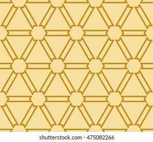 seamless sophisticated geometric pattern based on repetitive simple forms. vector illustration. gold color