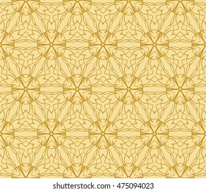 seamless sophisticated geometric pattern based on repetitive simple forms. vector illustration. for interior design, backgrounds, card, textile industry. gold color