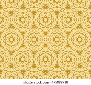 seamless sophisticated geometric pattern based on repetitive simple forms. vector illustration. for interior design, backgrounds, card, textile industry. gold coloring