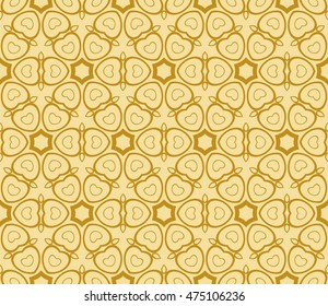 seamless sophisticated geometric pattern based on repetitive simple forms. vector illustration. for interior design, backgrounds, card, textile industry. gold coloring