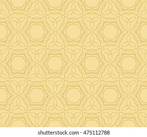 seamless sophisticated geometric pattern based on repetitive simple forms. vector illustration. for interior design, backgrounds, card, textile industry. gold coloring