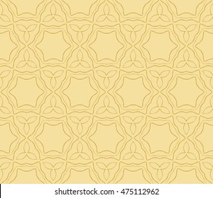 seamless sophisticated geometric pattern based on repetitive simple forms. vector illustration. for interior design, backgrounds, card, textile industry. gold coloring