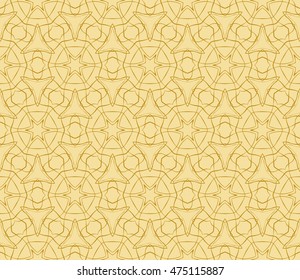 seamless sophisticated geometric pattern based on repetitive simple forms. vector illustration. for interior design, backgrounds, card, textile industry. gold color