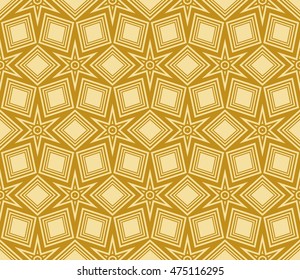 seamless sophisticated geometric pattern based on repetitive simple forms. vector illustration. for interior design, backgrounds, card, textile industry. gold color