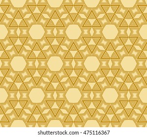 seamless sophisticated geometric pattern based on repetitive simple forms. vector illustration. for interior design, backgrounds, card, textile industry. gold color