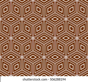 seamless sophisticated geometric pattern based on repetitive simple line and shape forms. vector illustration. for interior design, backgrounds, card, textile industry. brown coloring