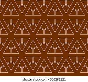 seamless sophisticated geometric pattern based on repetitive simple forms. vector illustration. for interior design, backgrounds, card, textile industry. chocolate coloring