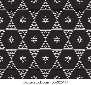 seamless sophisticated geometric pattern based abstract line and shape. vector illustration. for interior design, backgrounds, card, textile industry. black and white coloring