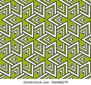 seamless sophisticated geometric pattern based on repetitive simple line and shape forms. vector illustration. for interior design, backgrounds, card, textile industry. green coloring