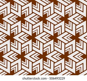 seamless sophisticated geometric pattern based on repetitive simple forms. vector illustration. brown color. for interior design, backgrounds, card, textile industry.