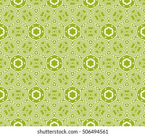 seamless sophisticated geometric pattern based on repetitive simple line and shape forms. vector illustration. for interior design, backgrounds, card, textile industry. green coloring