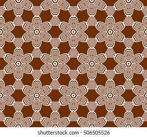 seamless sophisticated geometric pattern based on repetitive simple forms. vector illustration. brown color. for interior design, backgrounds, card, textile industry.