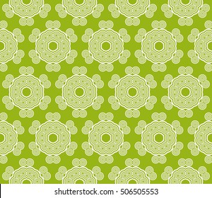 seamless sophisticated geometric pattern based on repetitive simple line and shape forms. vector illustration. for interior design, backgrounds, card, textile industry. green coloring