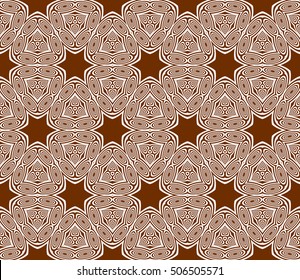 seamless sophisticated geometric pattern based on repetitive simple forms. vector illustration. brown color. for interior design, backgrounds, card, textile industry.