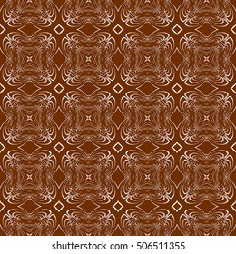 seamless sophisticated geometric pattern based on repetitive simple forms. vector illustration. brown color. for interior design, backgrounds, card, textile industry.