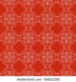 seamless sophisticated geometric pattern based on repetitive simple forms. vector illustration. for interior design, backgrounds, card, textile industry. red coloring