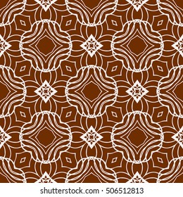 seamless sophisticated geometric pattern based on repetitive simple forms. vector illustration. brown color. for interior design, backgrounds, card, textile industry.