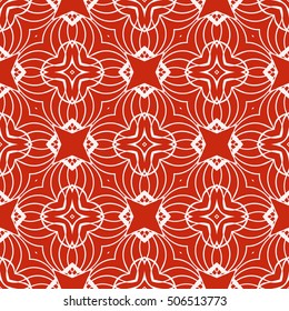 seamless sophisticated geometric pattern based on repetitive simple forms. vector illustration. for interior design, backgrounds, card, textile industry. red coloring