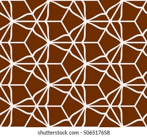 seamless sophisticated geometric pattern based on repetitive simple forms. vector illustration. brown color. for interior design, backgrounds, card, textile industry.
