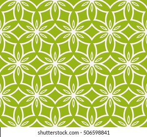 seamless sophisticated geometric pattern based on repetitive simple line and shape forms. vector illustration. for interior design, backgrounds, card, textile industry. green coloring