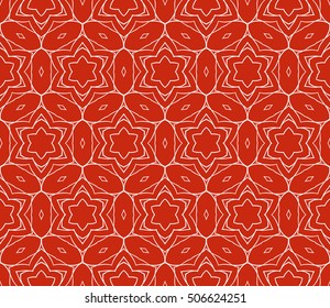 seamless sophisticated geometric pattern based on repetitive simple forms. vector illustration. for interior design, backgrounds, card, textile industry. red coloring
