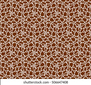 seamless sophisticated geometric pattern based on repetitive simple forms. vector illustration. brown color. for interior design, backgrounds, card, textile industry.