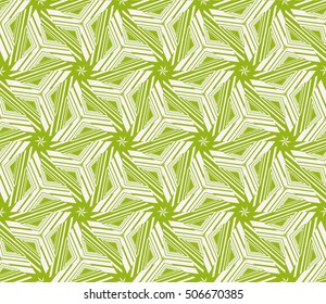 seamless sophisticated geometric pattern based on repetitive simple line and shape forms. vector illustration. for interior design, backgrounds, card, textile industry. green coloring