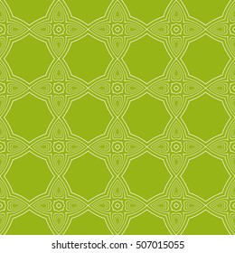 seamless sophisticated geometric pattern based on repetitive simple line and shape forms. vector illustration. for interior design, backgrounds, card, textile industry. green coloring
