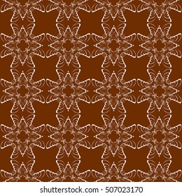 seamless sophisticated geometric pattern based on repetitive simple forms. vector illustration. brown color. for interior design, backgrounds, card, textile industry.