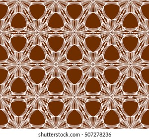 seamless sophisticated geometric pattern based on repetitive simple forms. vector illustration. brown color. for interior design, backgrounds, card, textile industry.