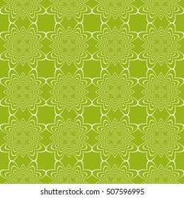 seamless sophisticated geometric pattern based on repetitive simple line and shape forms. vector illustration. for interior design, backgrounds, card, textile industry. green coloring