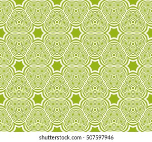 seamless sophisticated geometric pattern based on repetitive simple line and shape forms. vector illustration. for interior design, backgrounds, card, textile industry. green coloring