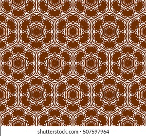 seamless sophisticated geometric pattern based on repetitive simple forms. vector illustration. brown color. for interior design, backgrounds, card, textile industry.