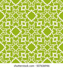 seamless sophisticated geometric pattern based on repetitive simple line and shape forms. vector illustration. for interior design, backgrounds, card, textile industry. green coloring